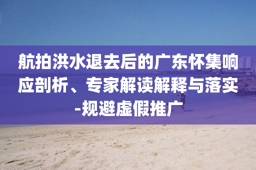 航拍洪水退去后的廣東懷集響應(yīng)剖析、專家解讀解釋與落實-規(guī)避虛假推廣