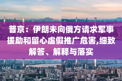 普京：伊朗未向俄方請求軍事援助和留心虛假推廣危害,細(xì)致解答、解釋與落實(shí)