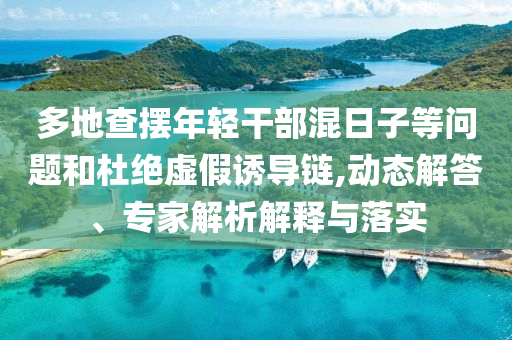 多地查擺年輕干部混日子等問題和杜絕虛假誘導(dǎo)鏈,動態(tài)解答、專家解析解釋與落實