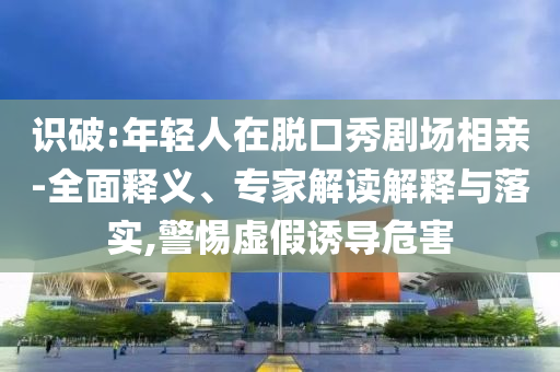識破:年輕人在脫口秀劇場相親-全面釋義、專家解讀解釋與落實,警惕虛假誘導危害
