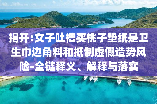 揭開:女子吐槽買桃子墊紙是衛(wèi)生巾邊角料和抵制虛假造勢(shì)風(fēng)險(xiǎn)-全鏈釋義、解釋與落實(shí)