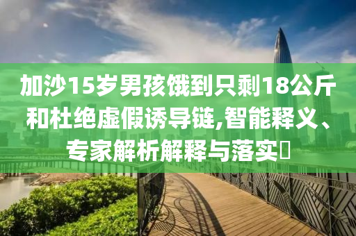 加沙15歲男孩餓到只剩18公斤和杜絕虛假誘導(dǎo)鏈,智能釋義、專家解析解釋與落實(shí)?