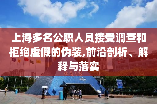 上海多名公職人員接受調(diào)查和拒絕虛假的偽裝,前沿剖析、解釋與落實(shí)