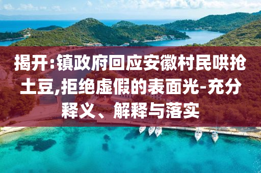 揭開(kāi):鎮(zhèn)政府回應(yīng)安徽村民哄搶土豆,拒絕虛假的表面光-充分釋義、解釋與落實(shí)