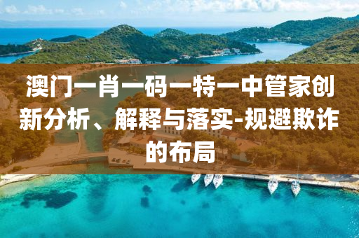 澳門一肖一碼一特一中管家創(chuàng)新分析、解釋與落實-規(guī)避欺詐的布局