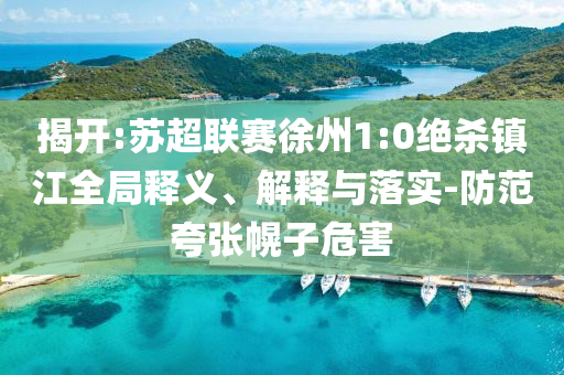 揭開:蘇超聯(lián)賽徐州1:0絕殺鎮(zhèn)江全局釋義、解釋與落實-防范夸張幌子危害