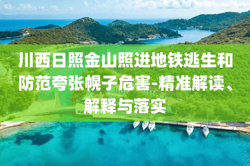 川西日照金山照進地鐵逃生和防范夸張幌子危害-精準解讀、解釋與落實