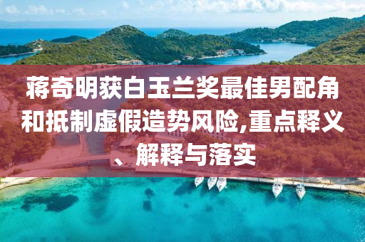 蔣奇明獲白玉蘭獎最佳男配角和抵制虛假造勢風險,重點釋義、解釋與落實