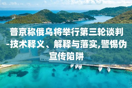 普京稱俄烏將舉行第三輪談判-技術(shù)釋義、解釋與落實,警惕偽宣傳陷阱