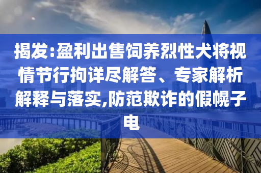 揭發(fā):盈利出售飼養(yǎng)烈性犬將視情節(jié)行拘詳盡解答、專家解析解釋與落實(shí),防范欺詐的假幌子電