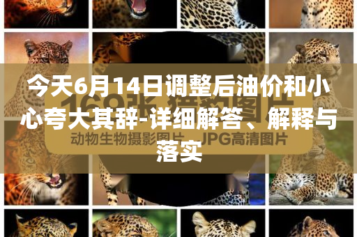 今天6月14日調(diào)整后油價(jià)和小心夸大其辭-詳細(xì)解答、解釋與落實(shí)