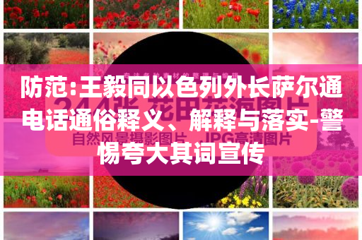 防范:王毅同以色列外長薩爾通電話通俗釋義、解釋與落實-警惕夸大其詞宣傳