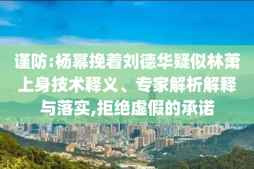 謹防:楊冪挽著劉德華疑似林蕭上身技術釋義、專家解析解釋與落實,拒絕虛假的承諾