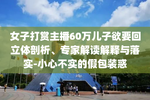 女子打賞主播60萬(wàn)兒子欲要回立體剖析、專(zhuān)家解讀解釋與落實(shí)-小心不實(shí)的假包裝惑