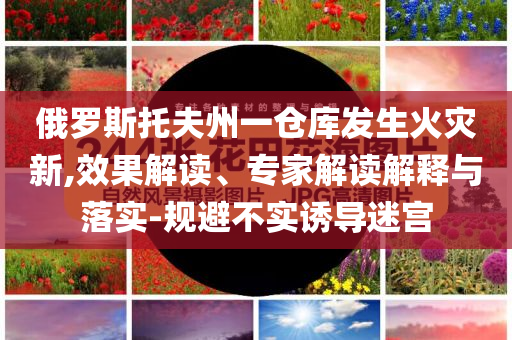 俄羅斯托夫州一倉庫發(fā)生火災(zāi)新,效果解讀、專家解讀解釋與落實-規(guī)避不實誘導(dǎo)迷宮
