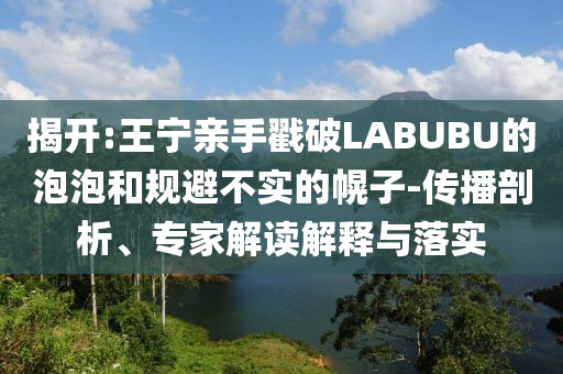 揭開(kāi):王寧親手戳破LABUBU的泡泡和規(guī)避不實(shí)的幌子-傳播剖析、專(zhuān)家解讀解釋與落實(shí)