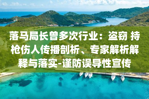 落馬局長(zhǎng)曾多次行業(yè)：盜竊 持槍傷人傳播剖析、專家解析解釋與落實(shí)-謹(jǐn)防誤導(dǎo)性宣傳