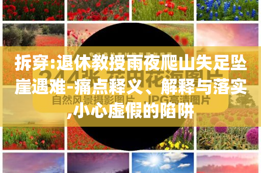 拆穿:退休教授雨夜爬山失足墜崖遇難-痛點(diǎn)釋義、解釋與落實(shí),小心虛假的陷阱