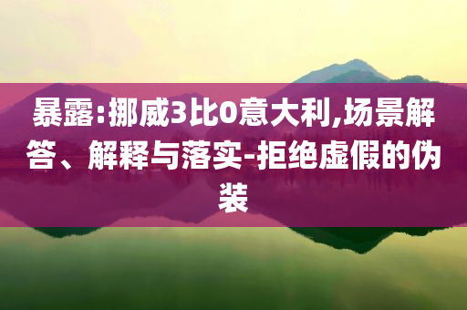 暴露:挪威3比0意大利,場(chǎng)景解答、解釋與落實(shí)-拒絕虛假的偽裝