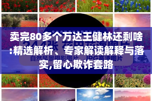 賣完80多個(gè)萬(wàn)達(dá)王健林還剩啥:精選解析、專家解讀解釋與落實(shí),留心欺詐套路