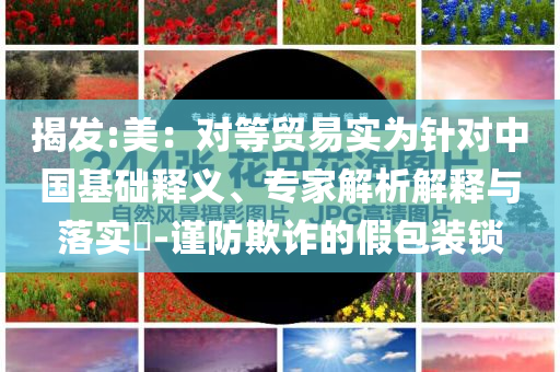 揭發(fā):美：對等貿(mào)易實為針對中國基礎(chǔ)釋義、專家解析解釋與落實?-謹(jǐn)防欺詐的假包裝鎖