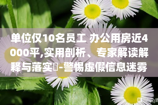 單位僅10名員工 辦公用房近4000平,實用剖析、專家解讀解釋與落實?-警惕虛假信息迷霧