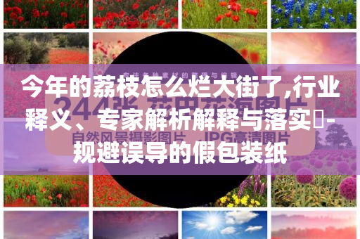 今年的荔枝怎么爛大街了,行業(yè)釋義、專家解析解釋與落實(shí)?-規(guī)避誤導(dǎo)的假包裝紙
