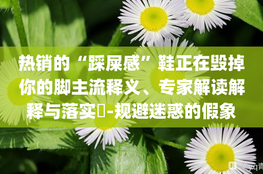 熱銷的“踩屎感”鞋正在毀掉你的腳主流釋義、專家解讀解釋與落實?-規(guī)避迷惑的假象