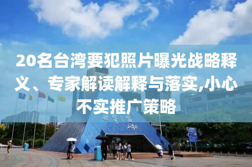 20名臺(tái)灣要犯照片曝光戰(zhàn)略釋義、專家解讀解釋與落實(shí),小心不實(shí)推廣策略