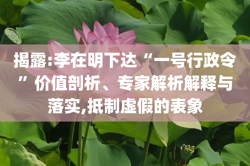 揭露:李在明下達(dá)“一號(hào)行政令”價(jià)值剖析、專家解析解釋與落實(shí),抵制虛假的表象