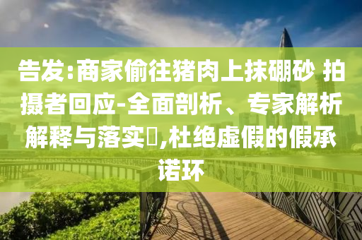 告發(fā):商家偷往豬肉上抹硼砂 拍攝者回應(yīng)-全面剖析、專家解析解釋與落實(shí)?,杜絕虛假的假承諾環(huán)