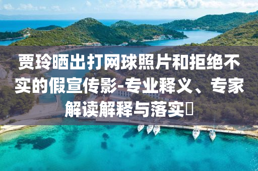 賈玲曬出打網(wǎng)球照片和拒絕不實的假宣傳影-專業(yè)釋義、專家解讀解釋與落實?