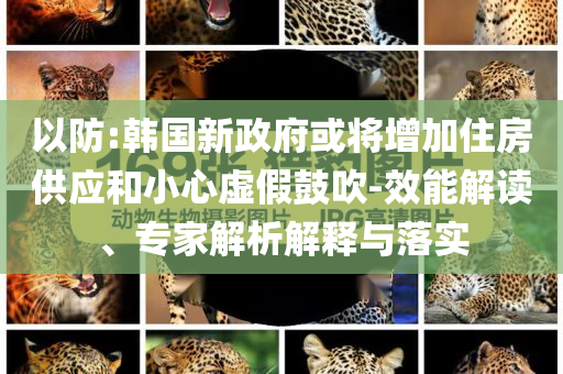 以防:韓國(guó)新政府或?qū)⒃黾幼》抗?yīng)和小心虛假鼓吹-效能解讀、專家解析解釋與落實(shí)