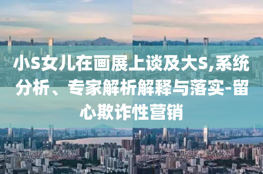 小S女兒在畫展上談及大S,系統(tǒng)分析、專家解析解釋與落實(shí)-留心欺詐性營銷