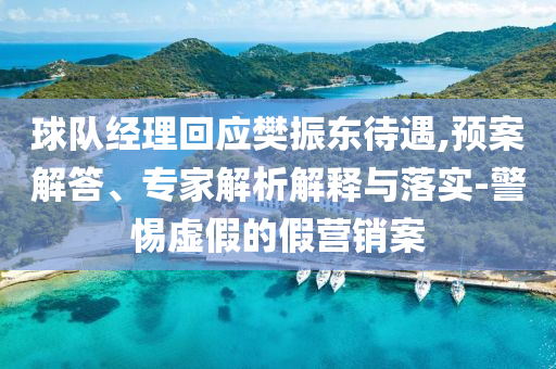 球隊經(jīng)理回應(yīng)樊振東待遇,預(yù)案解答、專家解析解釋與落實-警惕虛假的假營銷案
