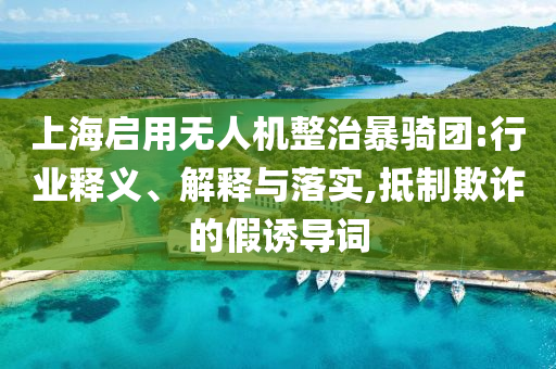 上海啟用無(wú)人機(jī)整治暴騎團(tuán):行業(yè)釋義、解釋與落實(shí),抵制欺詐的假誘導(dǎo)詞