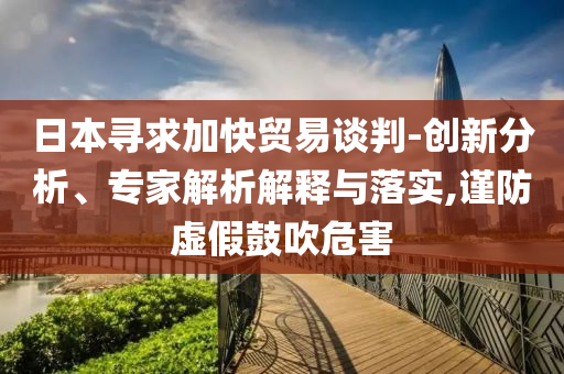 日本尋求加快貿(mào)易談判-創(chuàng)新分析、專家解析解釋與落實,謹防虛假鼓吹危害