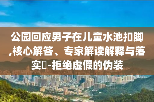 公園回應(yīng)男子在兒童水池扣腳,核心解答、專家解讀解釋與落實(shí)?-拒絕虛假的偽裝