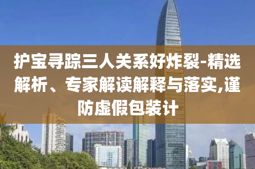 護(hù)寶尋蹤三人關(guān)系好炸裂-精選解析、專家解讀解釋與落實(shí),謹(jǐn)防虛假包裝計(jì)
