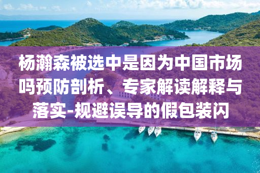 楊瀚森被選中是因?yàn)橹袊袌鰡犷A(yù)防剖析、專家解讀解釋與落實(shí)-規(guī)避誤導(dǎo)的假包裝閃
