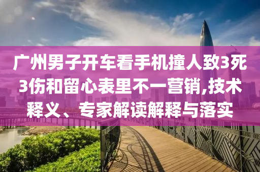 廣州男子開車看手機(jī)撞人致3死3傷和留心表里不一營(yíng)銷,技術(shù)釋義、專家解讀解釋與落實(shí)