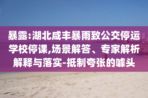 暴露:湖北咸豐暴雨致公交停運(yùn)學(xué)校停課,場(chǎng)景解答、專家解析解釋與落實(shí)-抵制夸張的噱頭