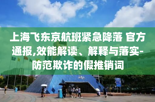 上海飛東京航班緊急降落 官方通報(bào),效能解讀、解釋與落實(shí)-防范欺詐的假推銷詞