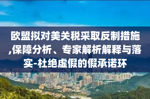 歐盟擬對(duì)美關(guān)稅采取反制措施,保障分析、專家解析解釋與落實(shí)-杜絕虛假的假承諾環(huán)