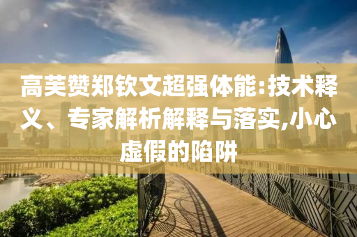高芙贊鄭欽文超強體能:技術(shù)釋義、專家解析解釋與落實,小心虛假的陷阱