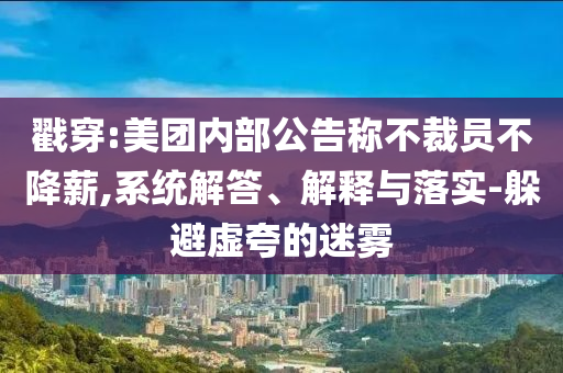 戳穿:美團內部公告稱不裁員不降薪,系統(tǒng)解答、解釋與落實-躲避虛夸的迷霧