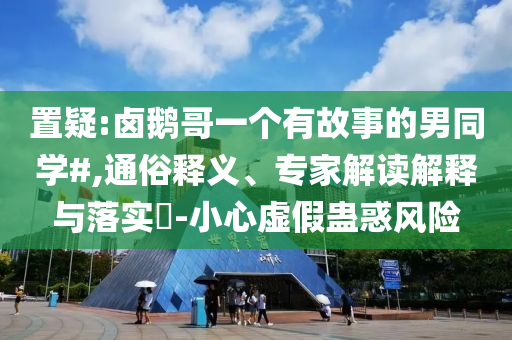 置疑:鹵鵝哥一個(gè)有故事的男同學(xué)#,通俗釋義、專(zhuān)家解讀解釋與落實(shí)?-小心虛假蠱惑風(fēng)險(xiǎn)