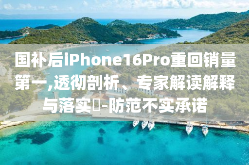 國(guó)補(bǔ)后iPhone16Pro重回銷量第一,透徹剖析、專家解讀解釋與落實(shí)?-防范不實(shí)承諾
