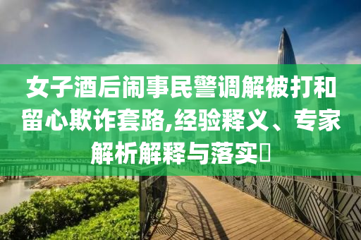 女子酒后鬧事民警調(diào)解被打和留心欺詐套路,經(jīng)驗(yàn)釋義、專家解析解釋與落實(shí)?