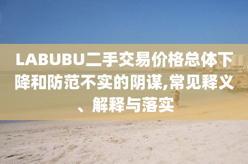 LABUBU二手交易價格總體下降和防范不實(shí)的陰謀,常見釋義、解釋與落實(shí)